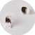 HYBR _ earrings 2020年から制作しているシリーズ 白磁に染付　プラチナ彩　3cm /４cm