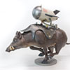 Boar Dash／W1060×D460×H760㎜／iron,brass,wood,stainless steel／2019