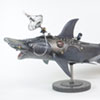 Hammer head shark／W1710×D740×H730㎜／iron,brass,wood,stainless steel,glass,