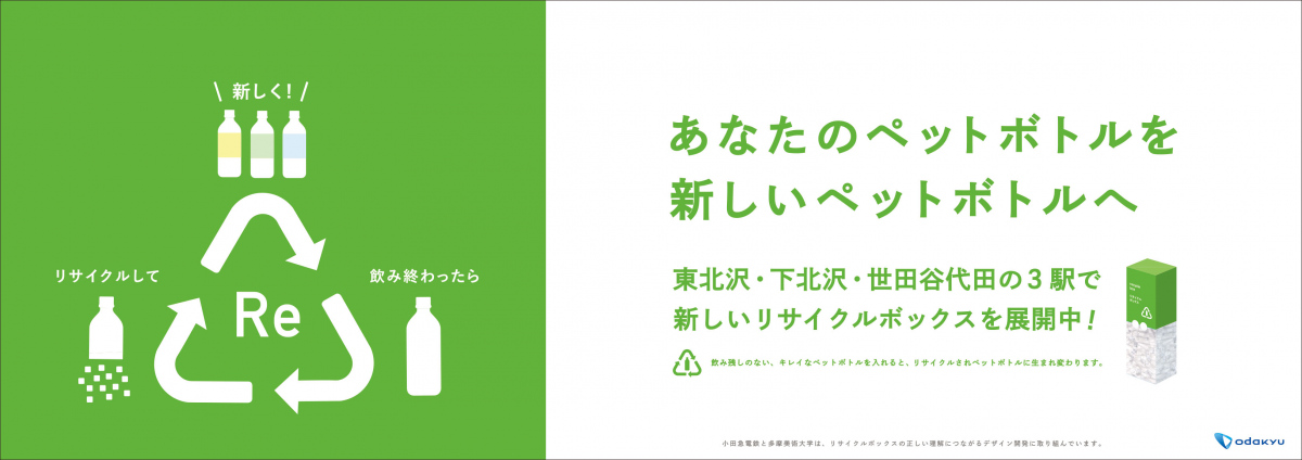 リサイクルボックスの他、ポスターや中吊り広告なども総合的に企画・デザイン