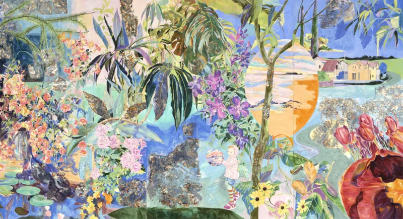 最前線の 真作】絵画 日本画（色紙） 水仙の美 優美な和の趣 繊細な筆致 絵画