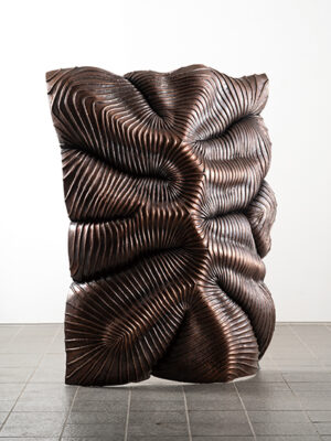 【１点物】大型アート　オブジェ　ダウンタウン　金属×木 1点物】大型アート オブジェ ダウンタウン 金属×木