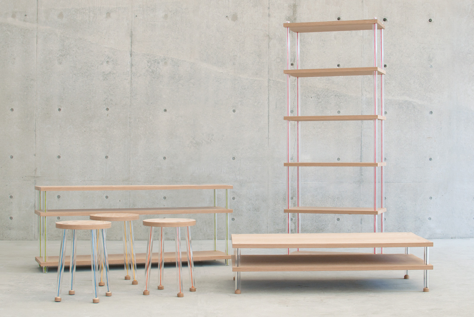 高橋 延忠 《Twisted lines furniture, ねじられたひもの張力を利用