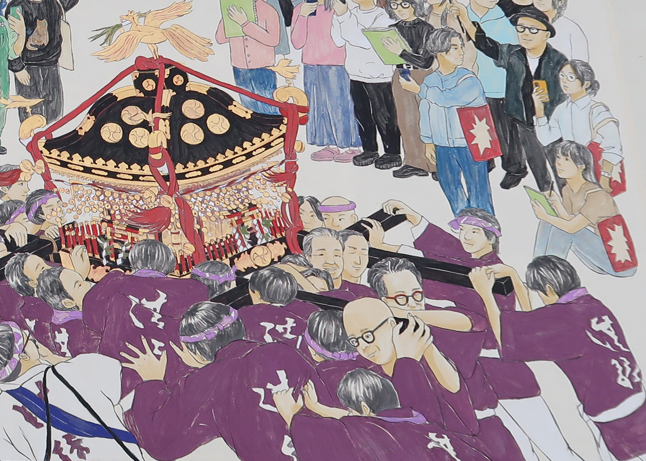 日本画の学生が全長20mの絵巻を完成！700年の歴史ある江島神社・円覚寺