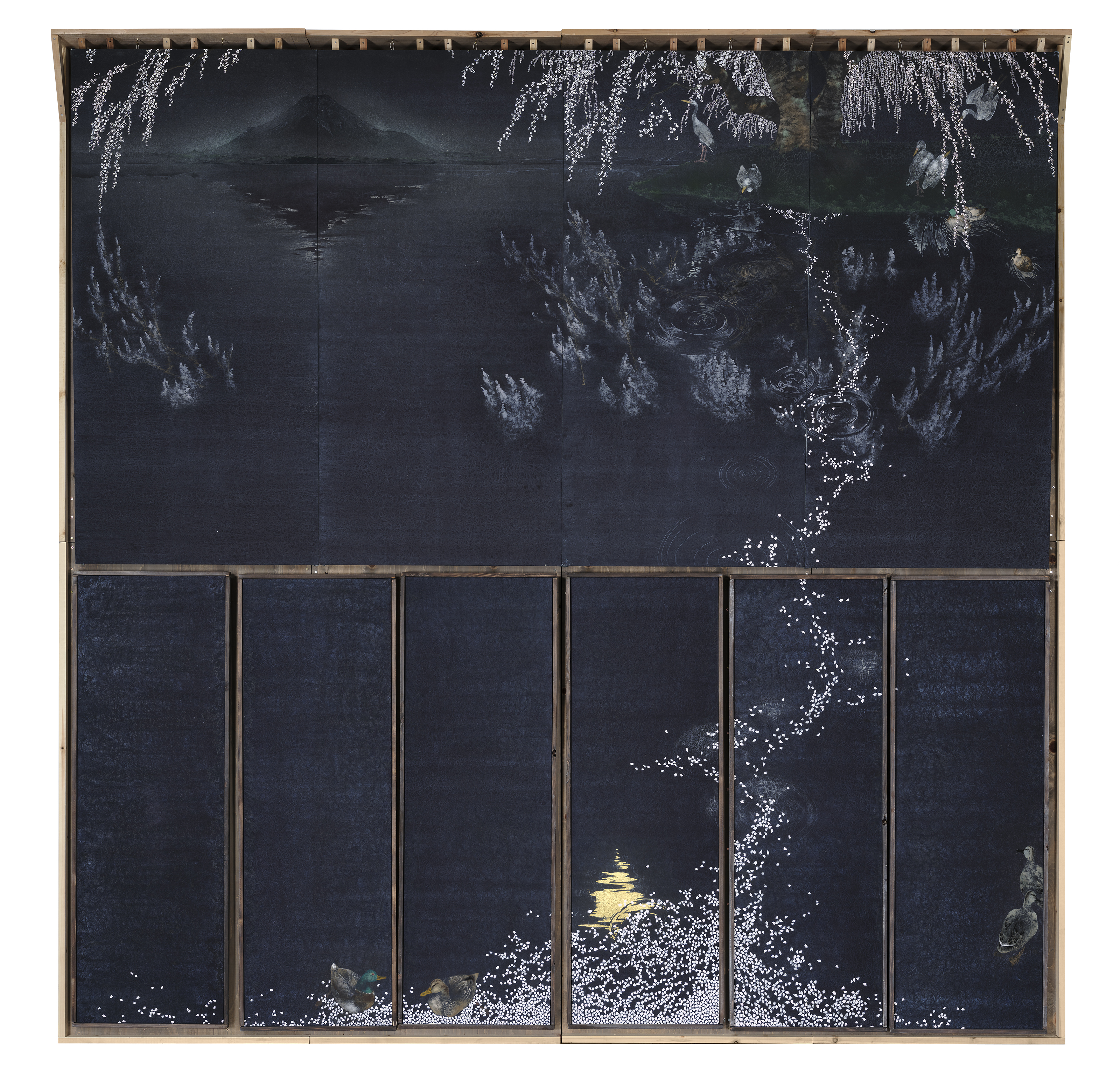 大黒天 水彩画 B4サイズ 和風 伊藤 大桜 《霊峰は泰然として望月を待つ》 | 多摩美術大学